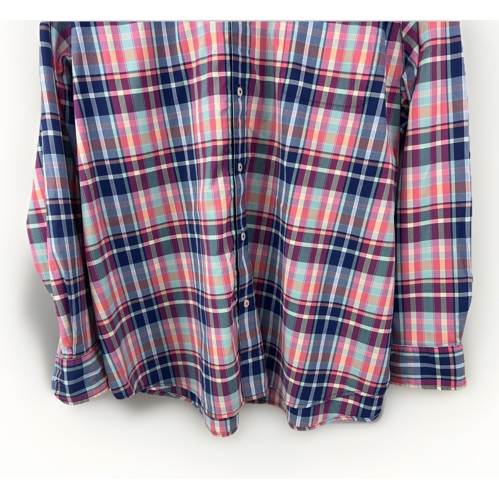 Tommy Bahama Performance Shirt Siesta Key Melbourne Madras Plaid Mens 2X - Picture 4 of 15